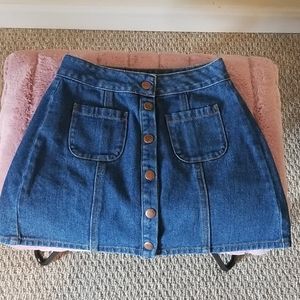 Blue Jean Snap-Up Skirt